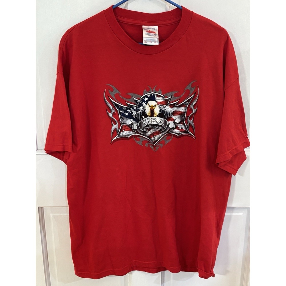 NEW Vintage 2004 USA Bald Eagle Tennessee‎ River Red Tshirt XL